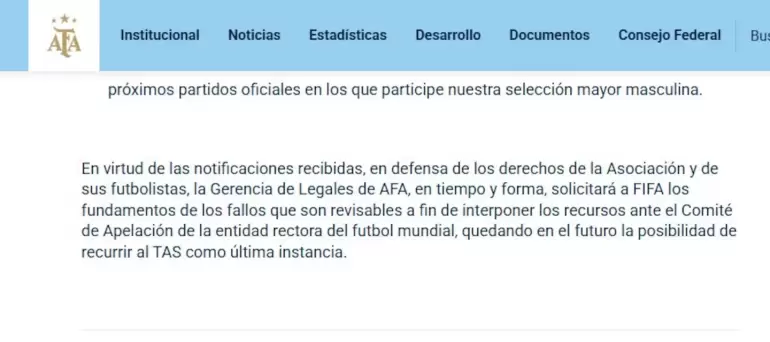 afa fifa sancion