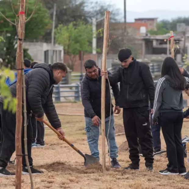 Forestaci�n en el canal de Choya: plantaron 70 �rboles y proyectan reconversi�n integral