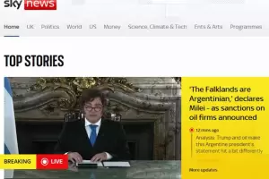 La reacci�n de la prensa brit�nica al anuncio de Milei sobre Malvinas