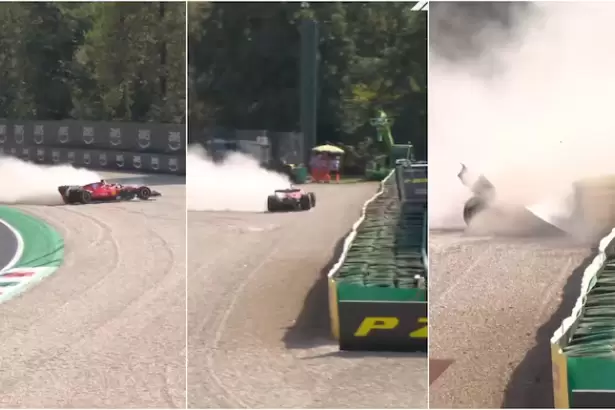 Leclerc protagoniz� un violento accidente en Monza: bandera roja y m�xima tensi�n