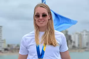 Romina Imwinkelried gan� el bronce en Aguas Abiertas en los Suramericanos 2026
