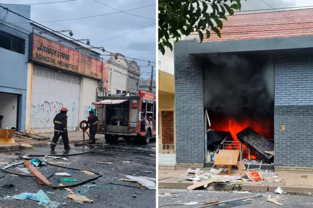 Bomberos investigan el origen de un incendio en Esqui� y 9 de Julio