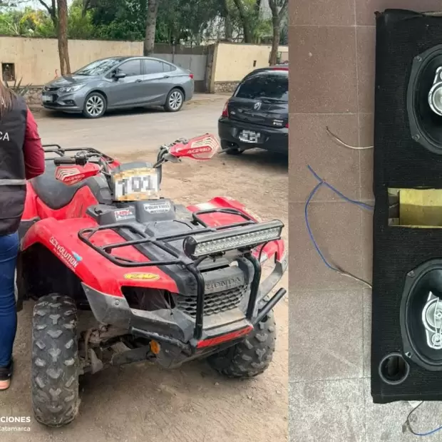 Recuperan un cuatriciclo y una caja de sonido en Valle Viejo y Capital