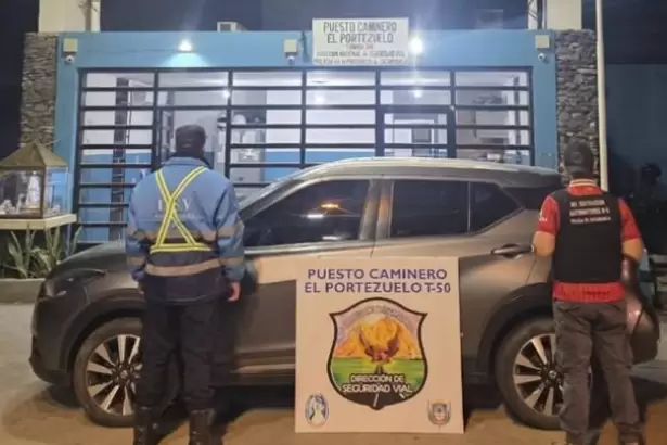 Secuestran en El Portezuelo un auto "mellizo" requerido por la Justicia de Buenos Aires