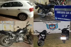 Control vehicular: secuestran un autom�vil y ocho motos en el interior provincial