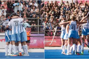 El hockey arras� en los Suramericanos: Los Leones y Las Leonas se quedaron con el oro