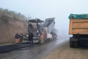 Avanza la pavimentaci�n del �ltimo tramo de la Ruta Provincial N�1