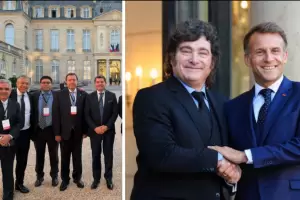 Macron recibi� a Milei en el Palacio del El�seo junto a los gobernadores