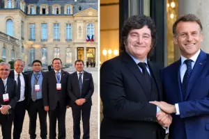 Macron recibi� a Milei en el Palacio del El�seo junto a los gobernadores