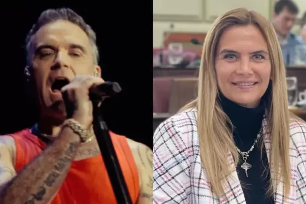 Robbie Williams sorprendi� en su primer show con un inesperado chiste sobre Amalia Granata