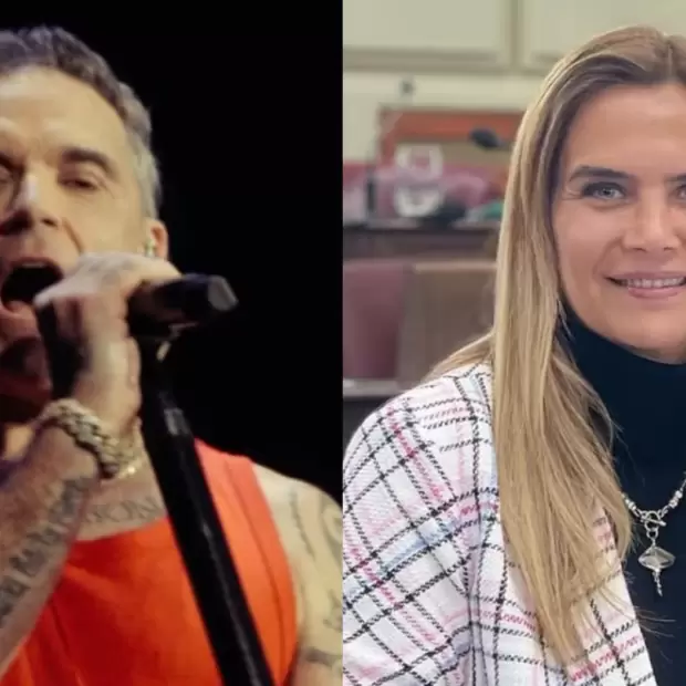 Robbie Williams sorprendi� en su primer show con un inesperado chiste sobre Amalia Granata