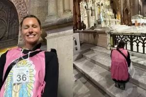 Pampita lleg� a Luj�n entre l�grimas despu�s de 12 horas de peregrinaci�n