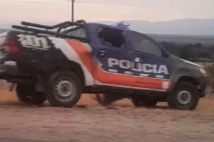 Patrullero de la Comisar�a de Bel�n choc� contra animales sueltos