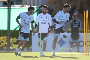 Lionel Messi particip� en Ezeiza de su �ltimo entrenamiento con la Selecci�n Argentina
