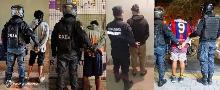 motos secuestradas y detenidos