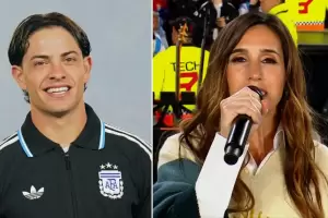 �La Sole cambi� el poncho de Catamarca por una campera a un jugador?