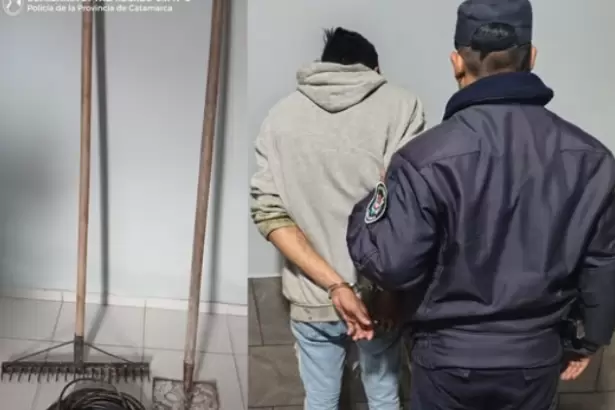 Rob� elementos de jardiner�a, lo atraparon y termin� detenido