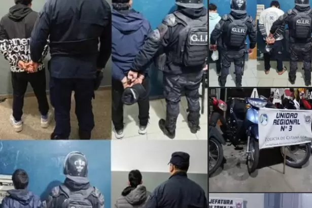 Operativos en Catamarca: arrestaron a ocho personas y secuestraron 42 motos