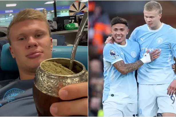Erling Haaland se rindi� al mate argentino y agradeci� a tres argentinos