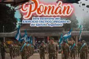 Pom�n recibe al operativo militar "Pegaso 6": paracaid�smo y movimiento de tropas