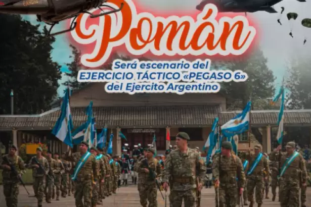Pom�n recibe al operativo militar "Pegaso 6": paracaid�smo y movimiento de tropas