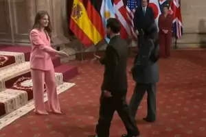 Messi fue recibido por la princesa Leonor antes de recibir el Premio Princesa de Asturias