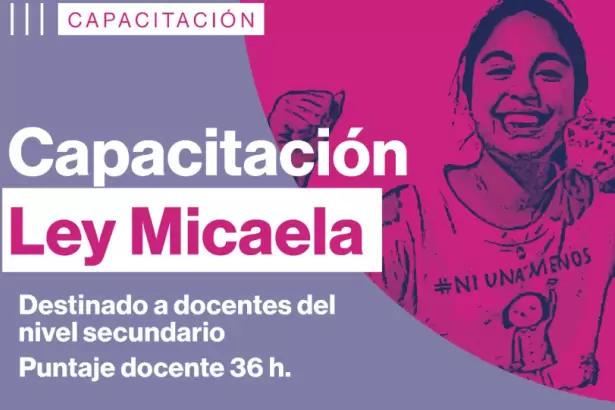 Habilitan capacitaci�n en Ley Micaela para docentes secundarios con puntaje
