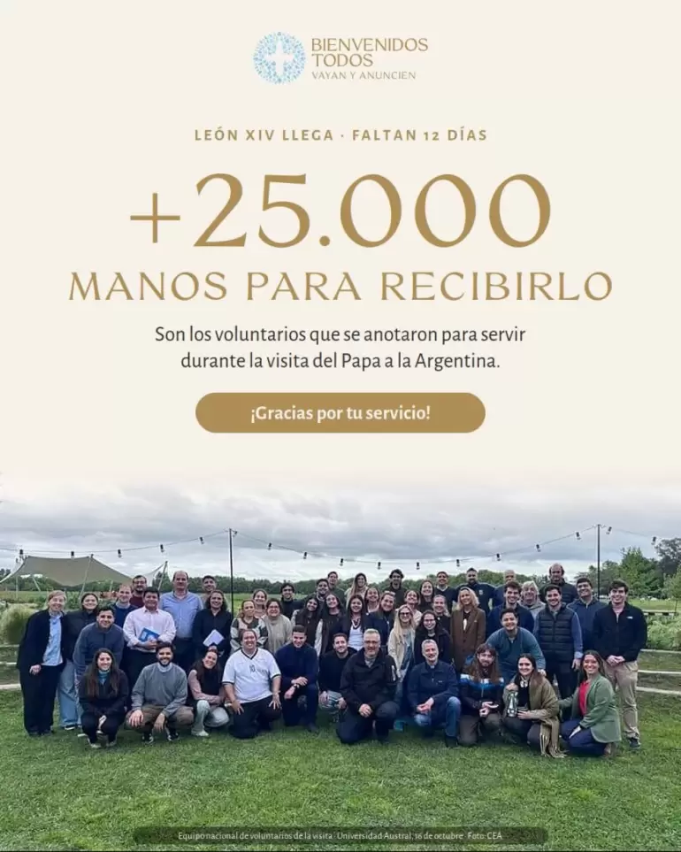 voluntarios vista del papa