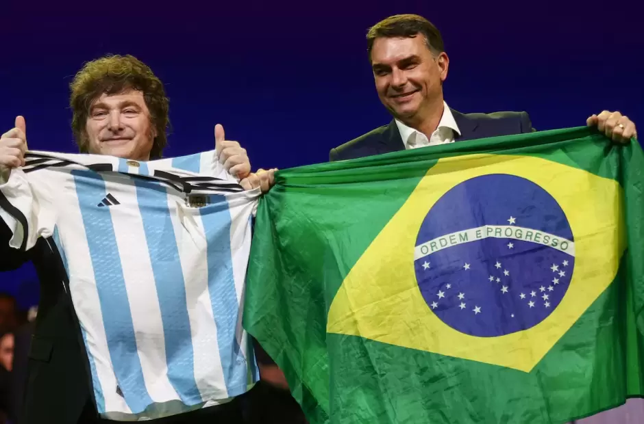 Javier Milei y Fl�vio Bolsonaro