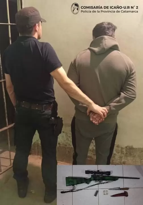 cazador detenido